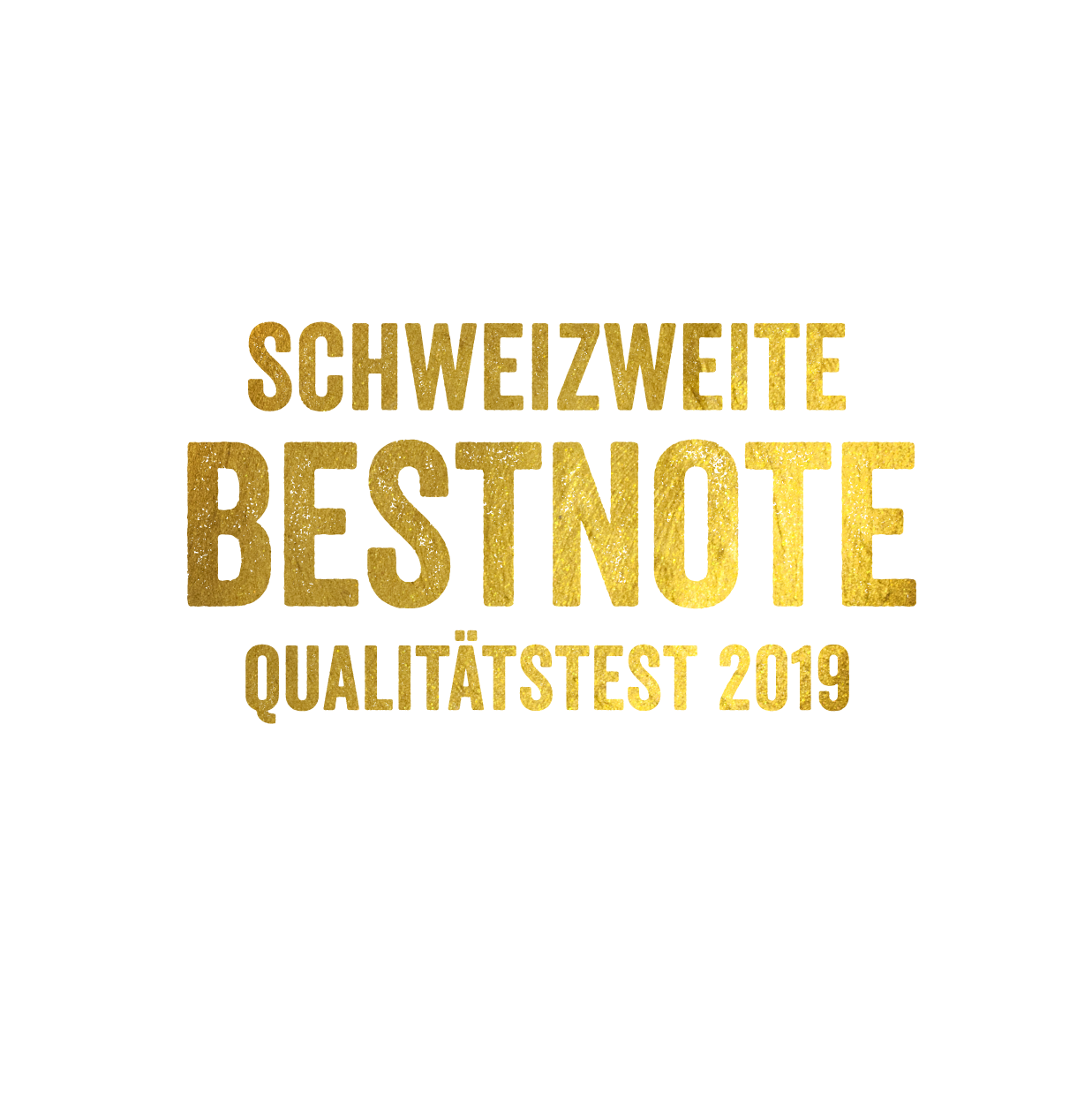 Schweizweite Bestnote Qualitätstest 2019